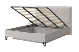 Кровать с мягким изголовьем и подъемным механизмом Кашемир