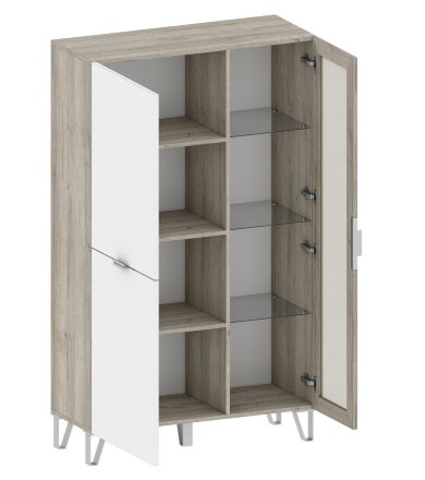 Шкаф со стеклом и 2 дверями ШК-3022 Анима   