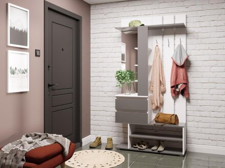 Прихожая Парус, белый/Графит 