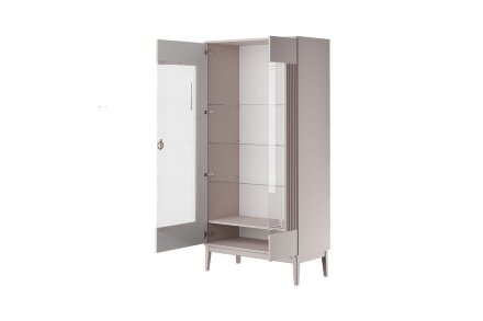 Шкаф с витриной (2 двери) Фарго, Льняной 