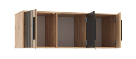 Тумба 3-х дверная 83.11 Вегас, Дуб золотой/Черный 