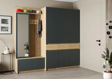 Шкаф 3-х створчатый Стоуби ШК-1500, Графит 