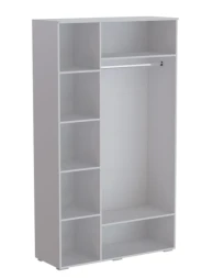 Шкаф трехстворчатый Ливерпуль, белый /бетон темный