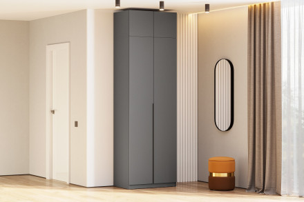 Шкаф &quot;ШК 5&quot; (800) с антресолью,  графит серый 