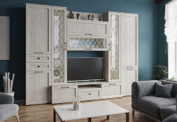 Модульная гостиная София, Дуб крафт белый 