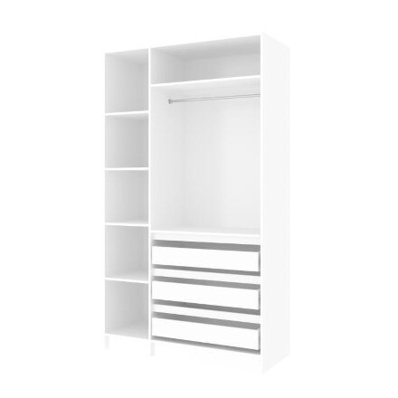 Шкаф 1200 Парус, белый/Графит 