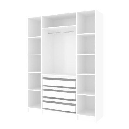 Шкаф 1600 Парус, белый/Графит 