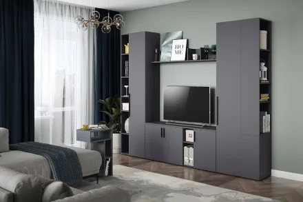 Модульная гостиная Эйр, Серый Графит (Композиция 1) 