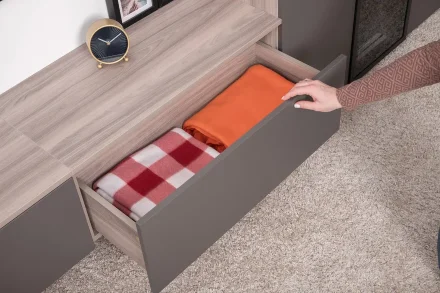 Тумба под ТВ 16.54.01 Роквуд, Графит 