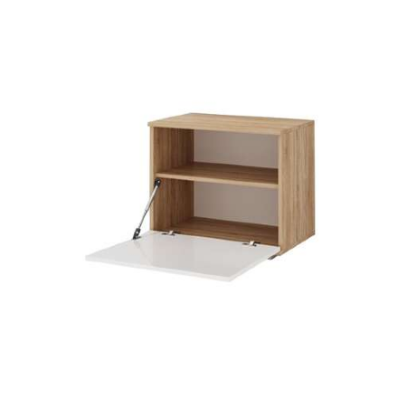 Обувница 600 Италия, Сонома/белый глянец 