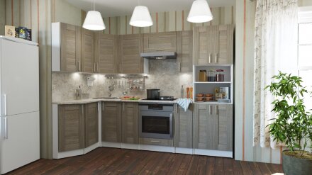 Кухонный гарнитур Лира гранд прайм, 260х140 см 