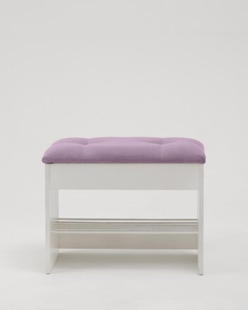 Тумба для обуви Лина, белый / синий 