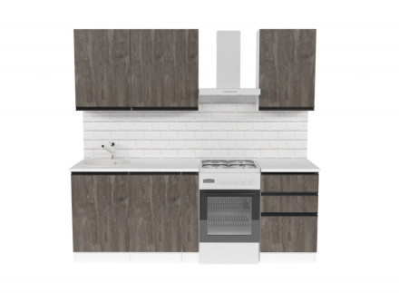 Кухонный гарнитур Ноктюрн стандарт, 160 см 