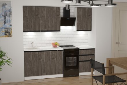 Кухонный гарнитур Ноктюрн стандарт, 160 см 